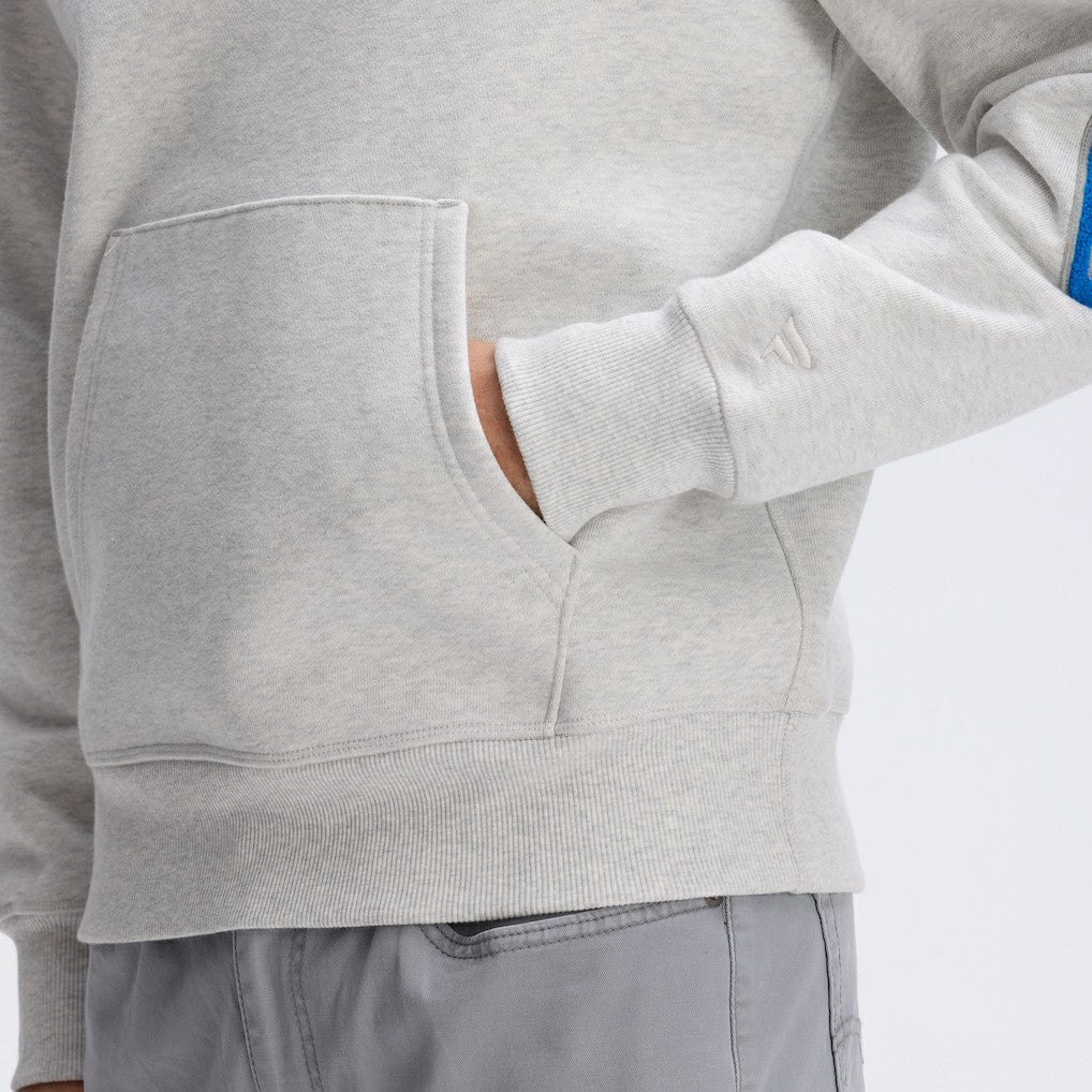 Detroit Lions IconicFleece Letterman Hoodie Heather Gray