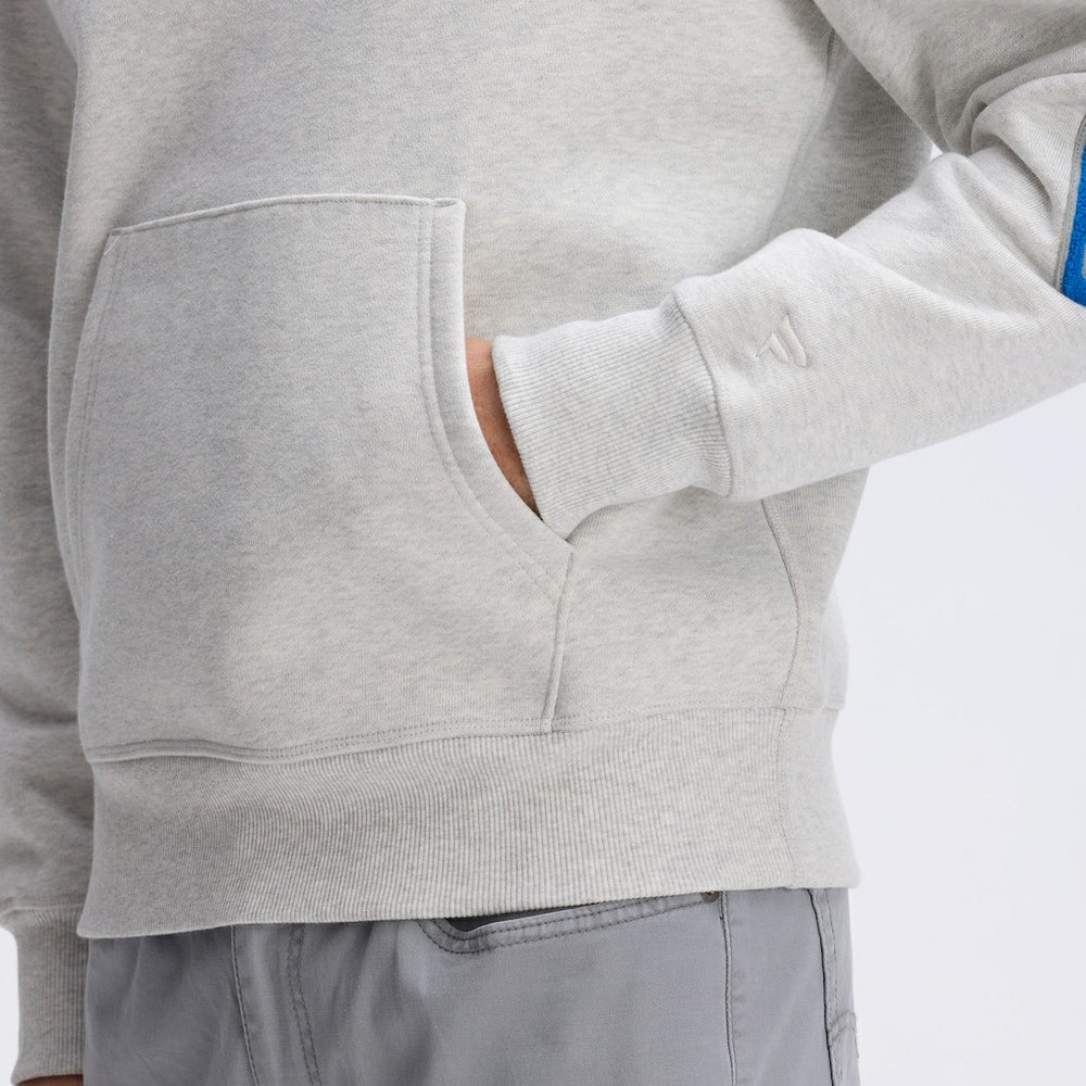 Detroit Lions IconicFleece Letterman Hoodie Heather Gray