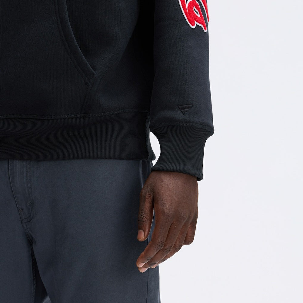 Kansas City Chiefs IconicFleece Letterman Hoodie Black