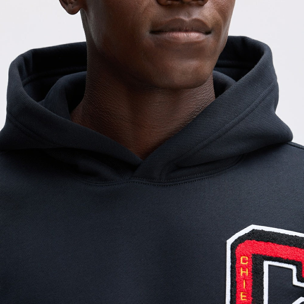 Kansas City Chiefs IconicFleece Letterman Hoodie Black