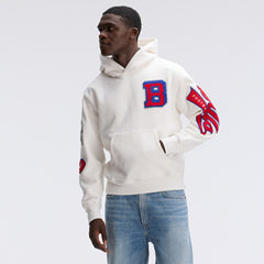 Buffalo Bills IconicFleece Letterman Hoodie Oatmeal