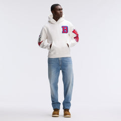 Buffalo Bills IconicFleece Letterman Hoodie Oatmeal