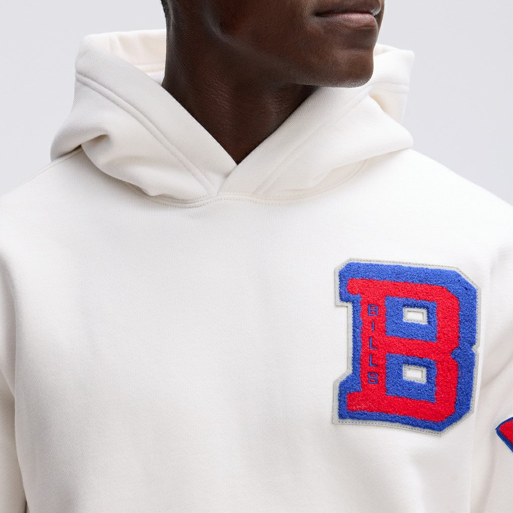 Buffalo Bills IconicFleece Letterman Hoodie Oatmeal