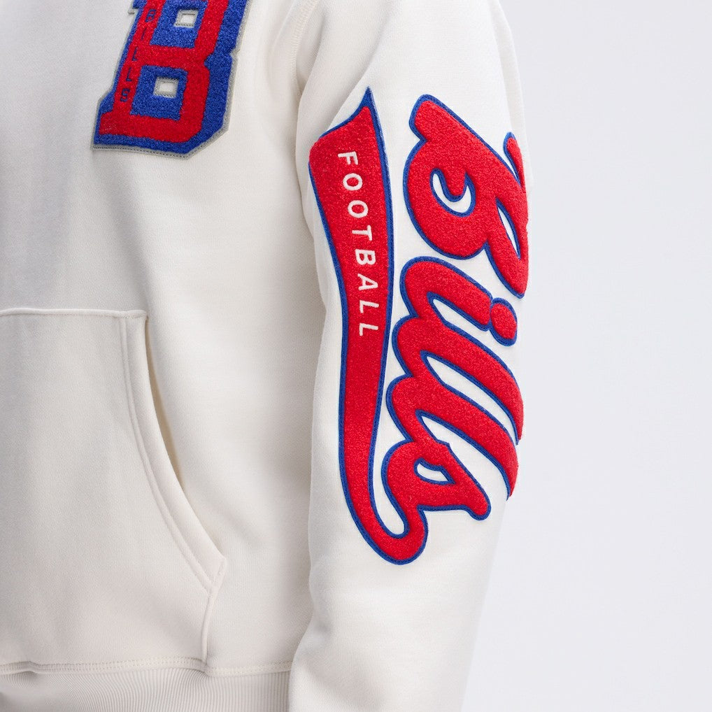 Buffalo Bills IconicFleece Letterman Hoodie Oatmeal