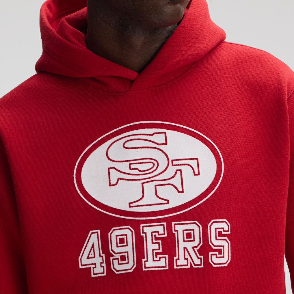 San Francisco 49ers IconicFleece Flocked Hoodie Scarlet