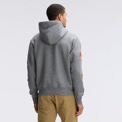 San Francisco 49ers IconicFleece Letterman Hoodie Athletic Heather Gray