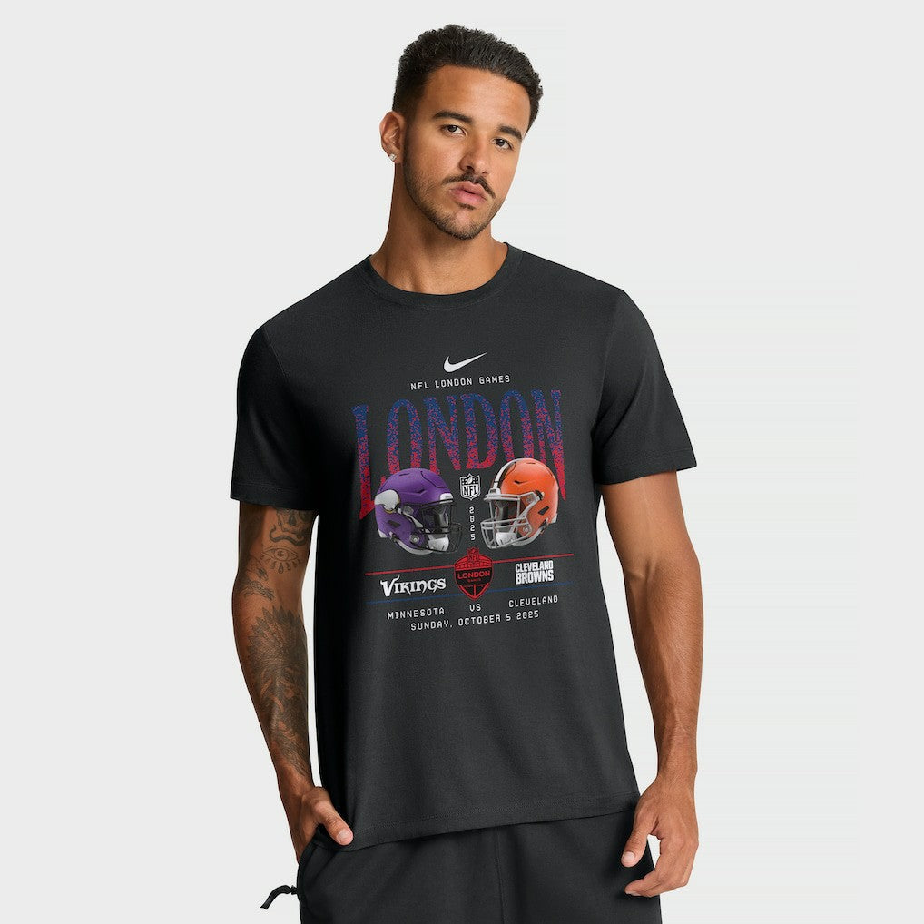 Minnesota Vikings vs. Cleveland Browns International Games London 2025 T-Shirt Black