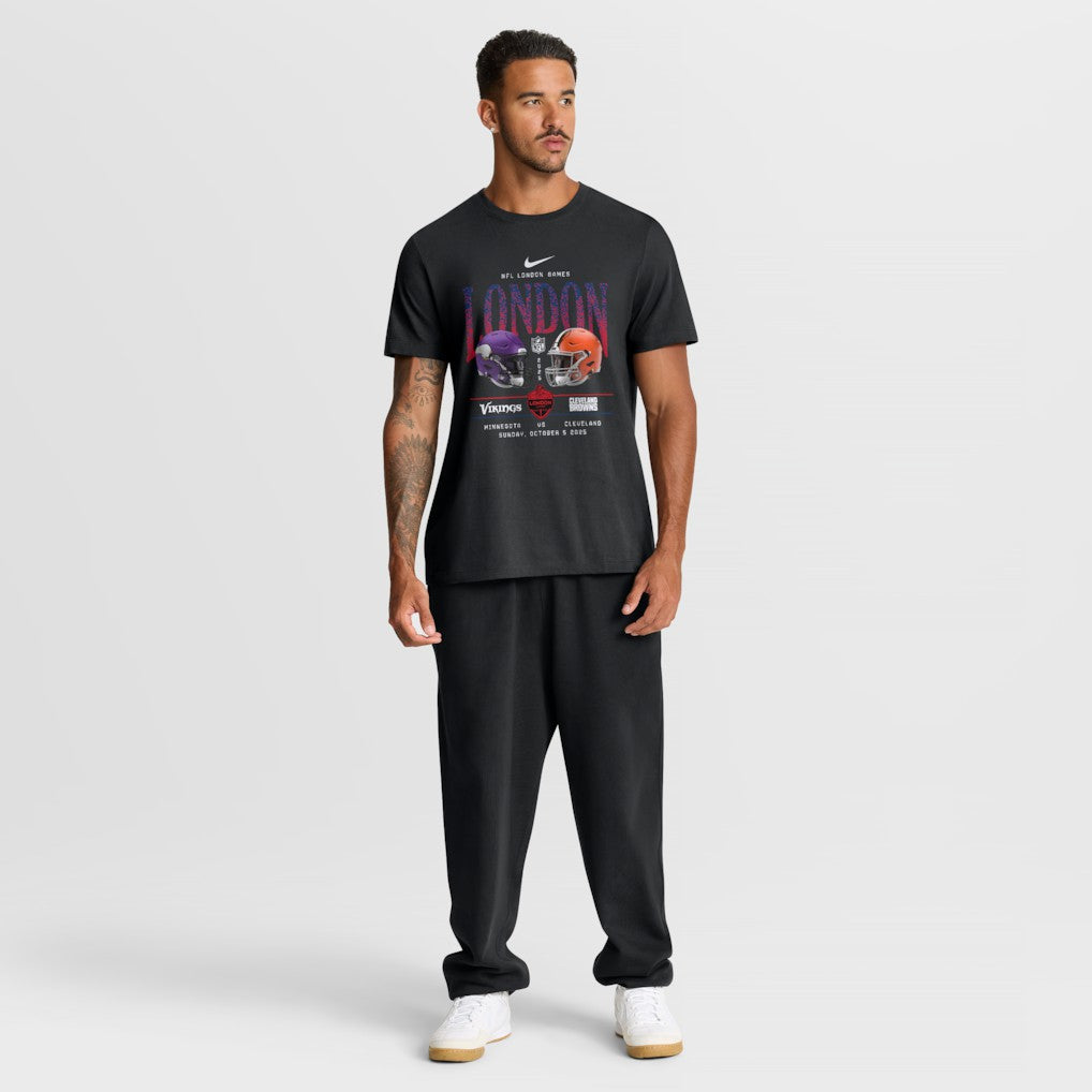 Minnesota Vikings vs. Cleveland Browns International Games London 2025 T-Shirt Black