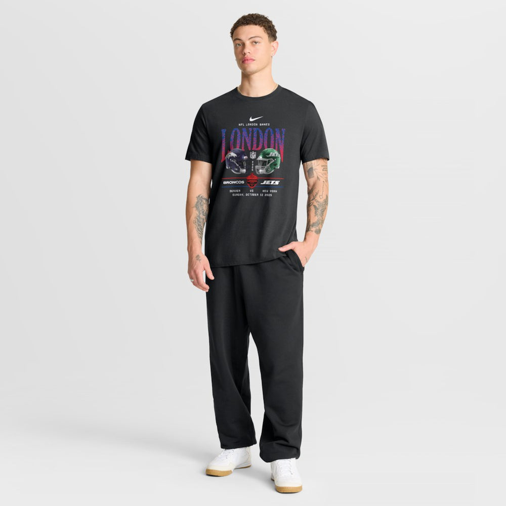 Denver Broncos vs. New York Jets International Games London 2025 T-Shirt Black