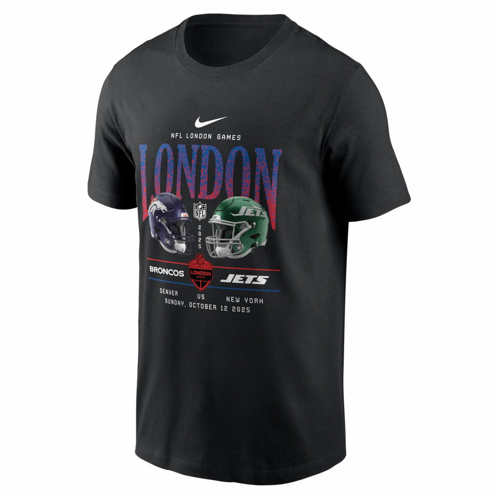 Denver Broncos vs. New York Jets International Games London 2025 T-Shirt Black