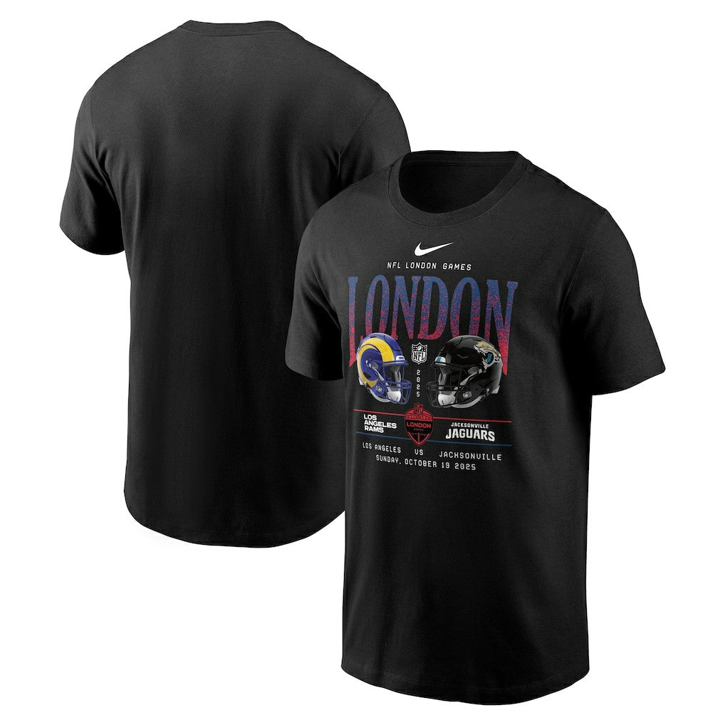 Los Angeles Rams vs. Jacksonville Jaguars International Games London 2025 T-Shirt Black