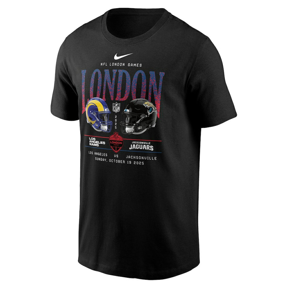 Los Angeles Rams vs. Jacksonville Jaguars International Games London 2025 T-Shirt Black