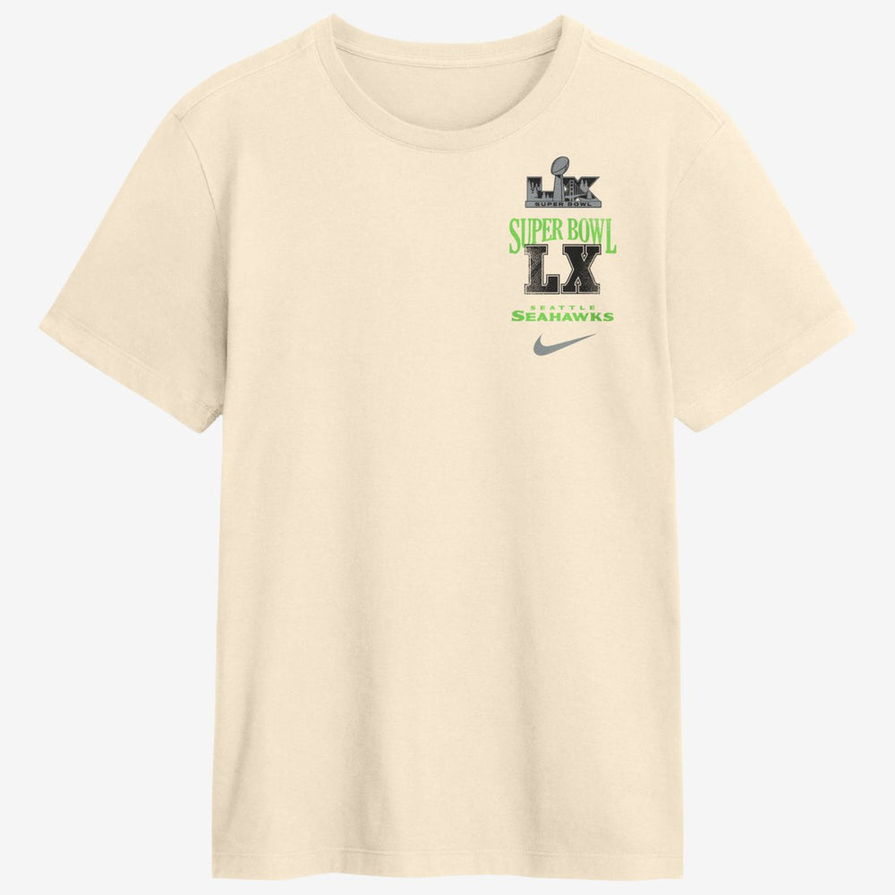 Seattle Seahawks Super Bowl LX Champions Long Ball T-Shirt Natural