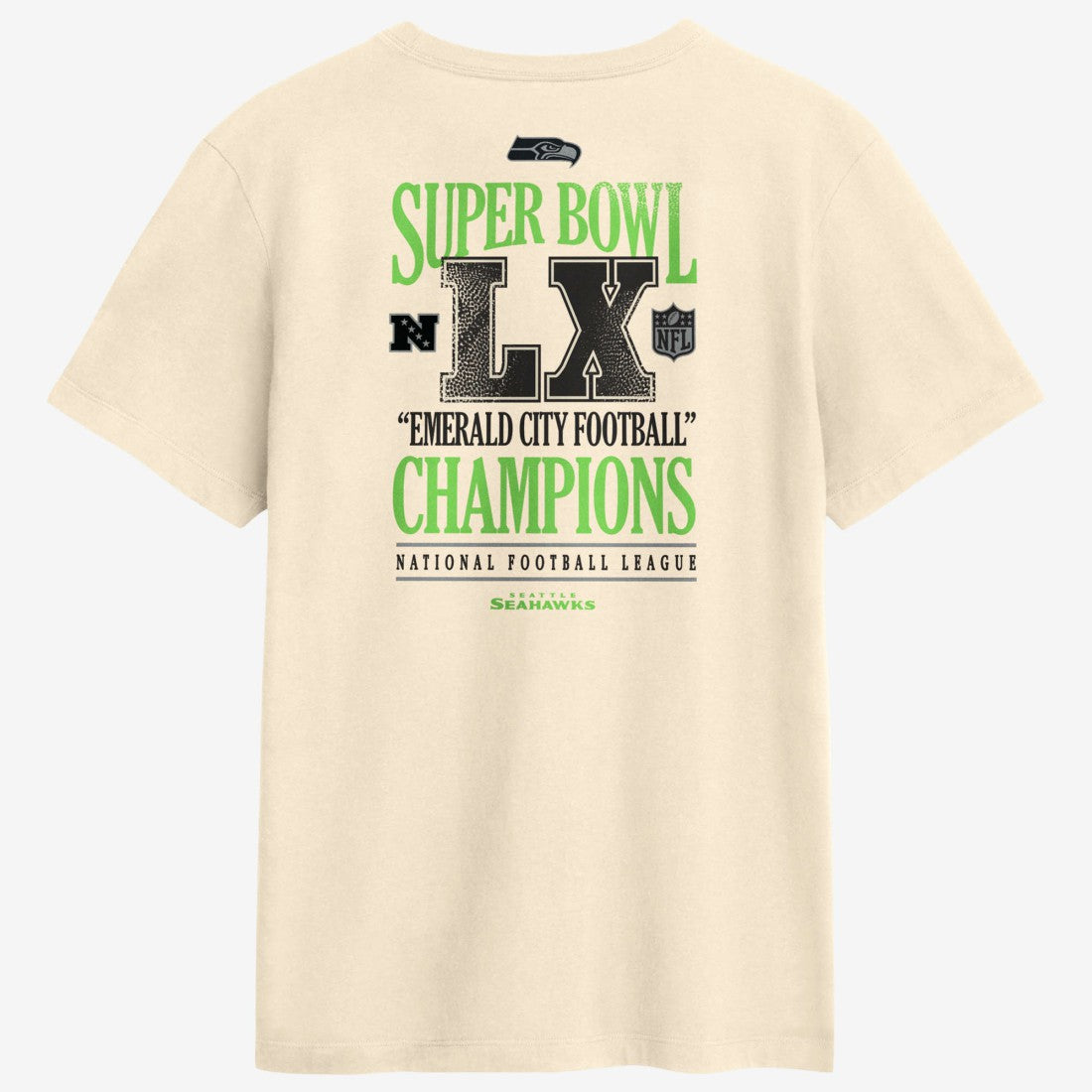 Seattle Seahawks Super Bowl LX Champions Long Ball T-Shirt Natural