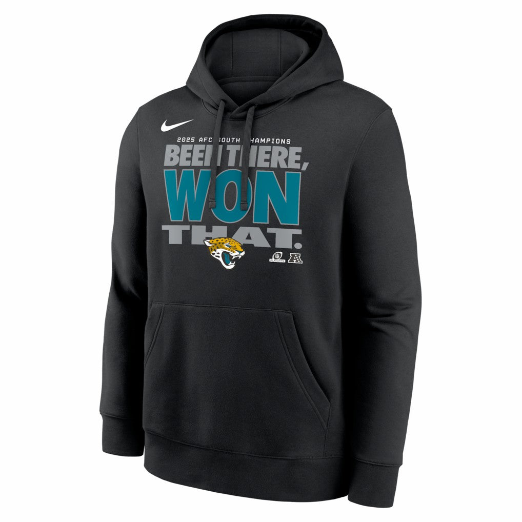 Jacksonville Jaguars 2025 AFC South Division Champions Locker Room Trophy Collection Hoodie Black