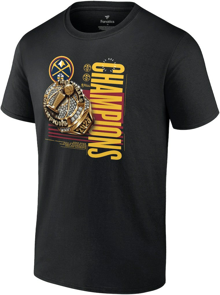 Denver Nuggets 2023 NBA Finals Champions Slam Bling Ring T-Shirt Black