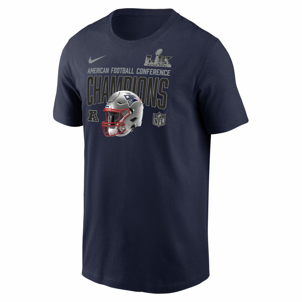 New England Patriots 2025 AFC Champions Glory Shield T-Shirt Navy