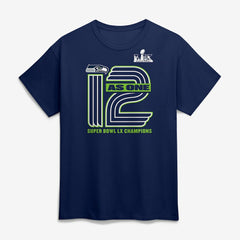 Seattle Seahawks Super Bowl LX Champions Hometown On Top T-Shirt College Navy