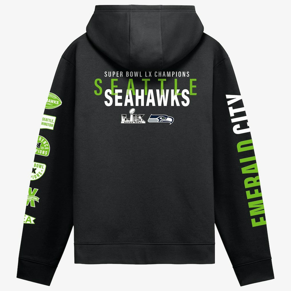 Seattle Seahawks Super Bowl LX Champions Four-Piece Hoodie Black