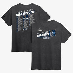 Seattle Seahawks Super Bowl LX Champions Best Teammates Roster T-Shirt Heather Charcoal