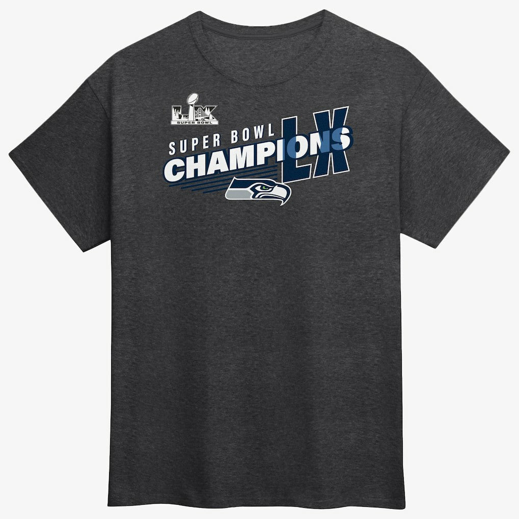 Seattle Seahawks Super Bowl LX Champions Best Teammates Roster T-Shirt Heather Charcoal