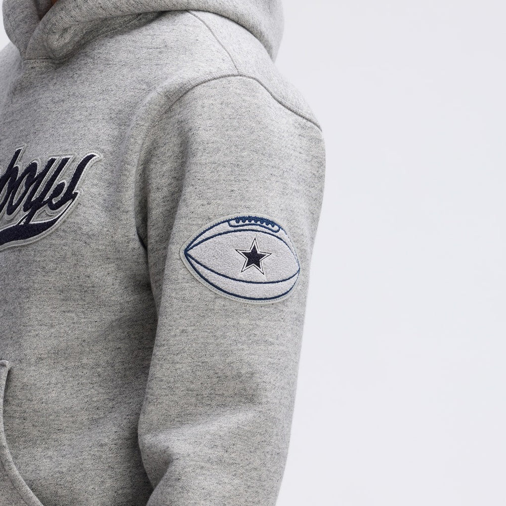 Dallas Cowboys IconicFleece Tipped Hoodie Heather Gray