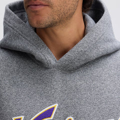 Minnesota Vikings IconicFleece Tipped Hoodie Athletic Heather Gray