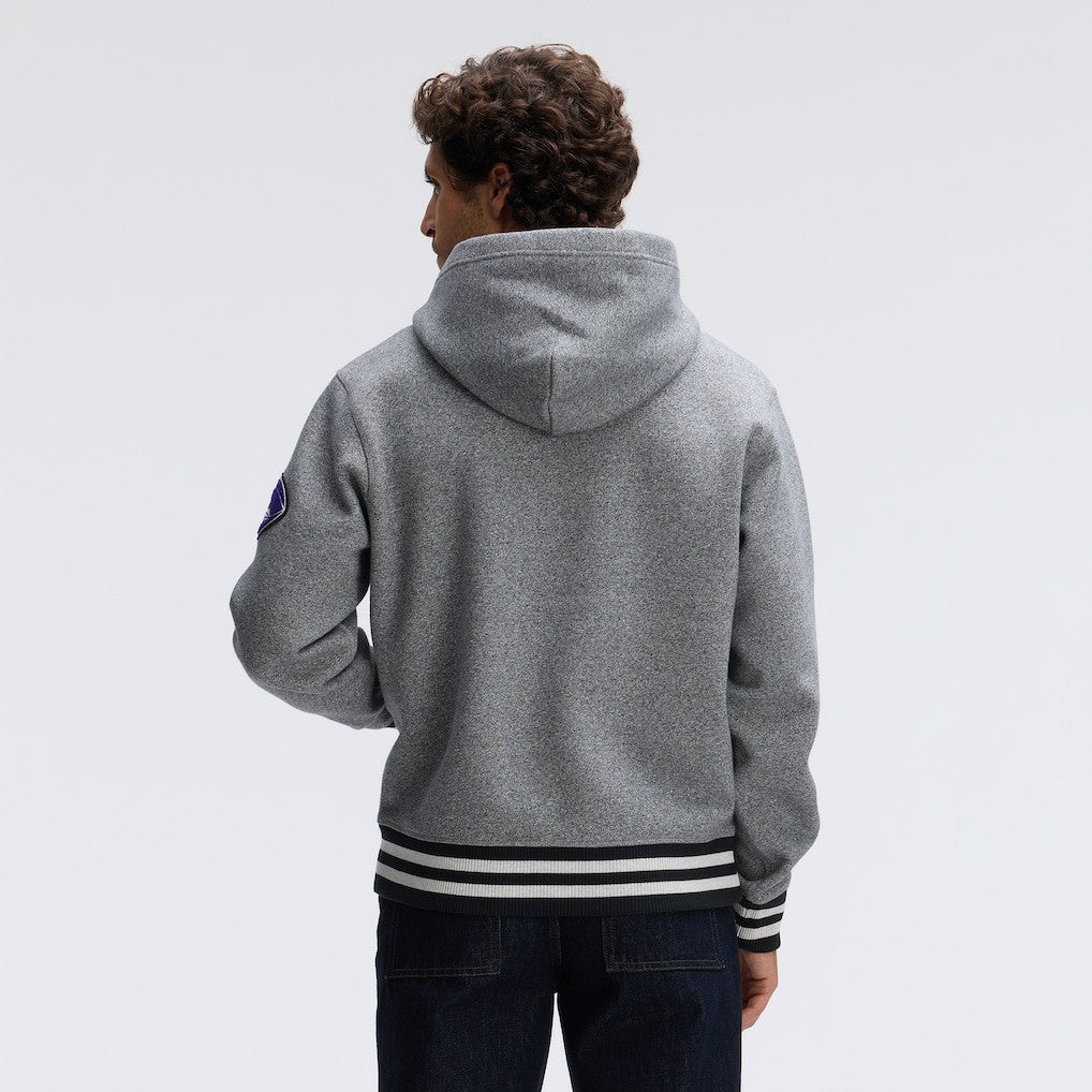 Baltimore Ravens IconicFleece Tipped Hoodie Athletic Heather Gray