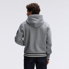 Baltimore Ravens IconicFleece Tipped Hoodie Athletic Heather Gray