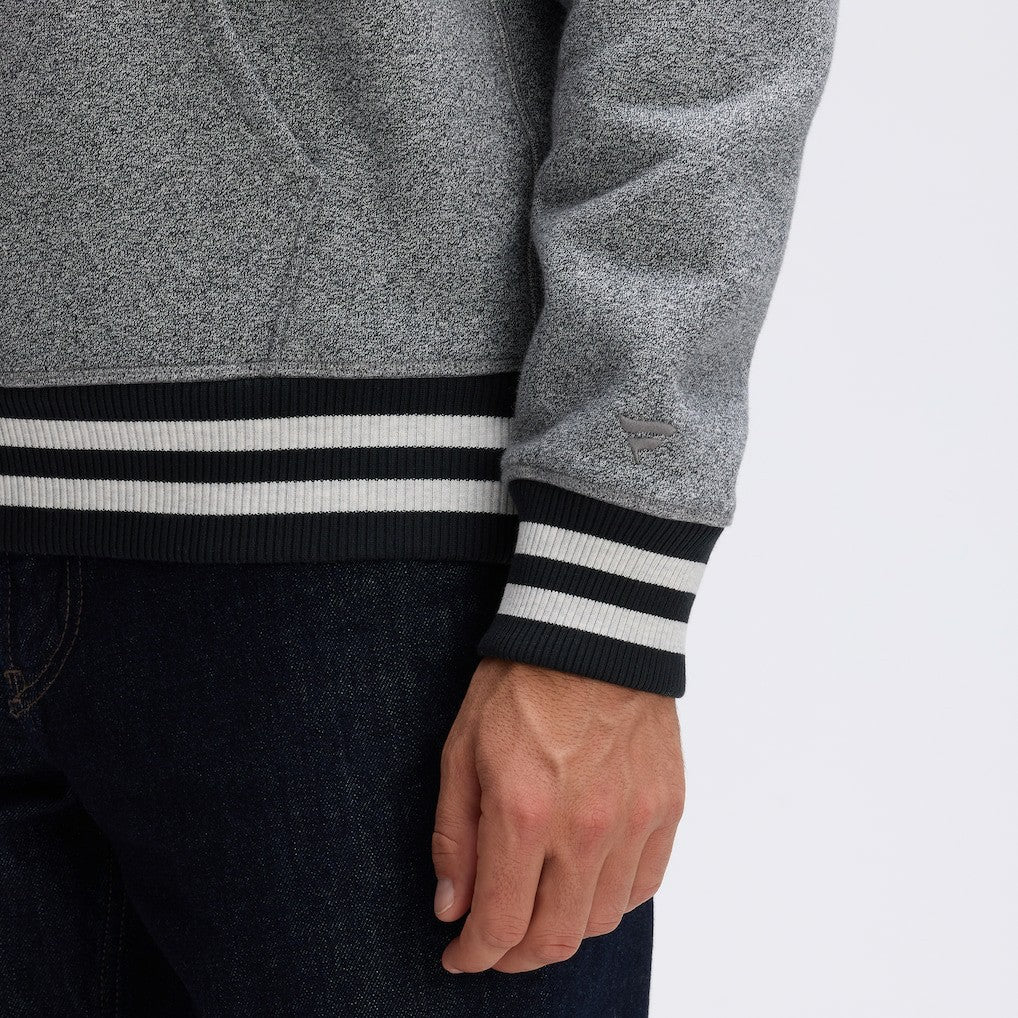 Baltimore Ravens IconicFleece Tipped Hoodie Athletic Heather Gray