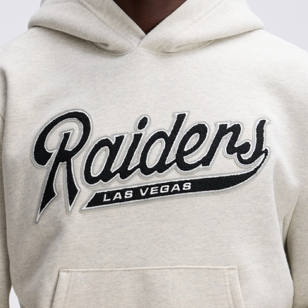 Las Vegas Raiders IconicFleece Tipped Hoodie Oatmeal
