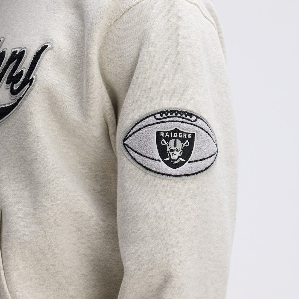 Las Vegas Raiders IconicFleece Tipped Hoodie Oatmeal