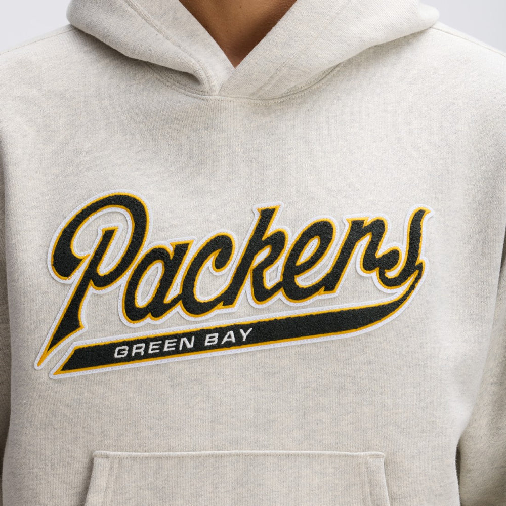 Green Bay Packers IconicFleece Tipped Hoodie Oatmeal