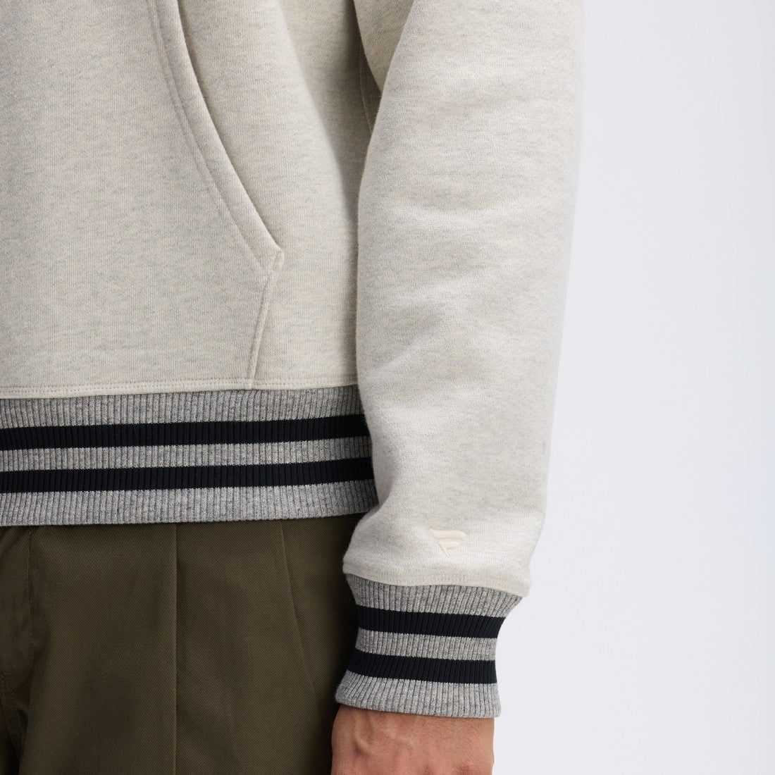 Green Bay Packers IconicFleece Tipped Hoodie Oatmeal