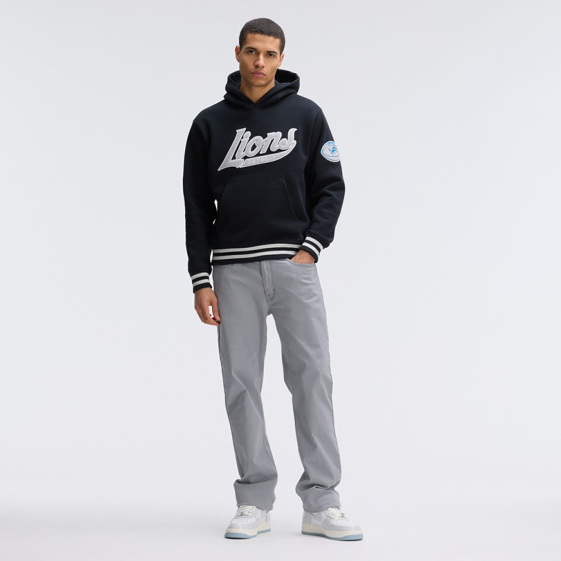 Detroit Lions IconicFleece Tipped Hoodie Black