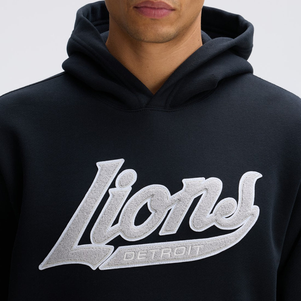 Detroit Lions IconicFleece Tipped Hoodie Black