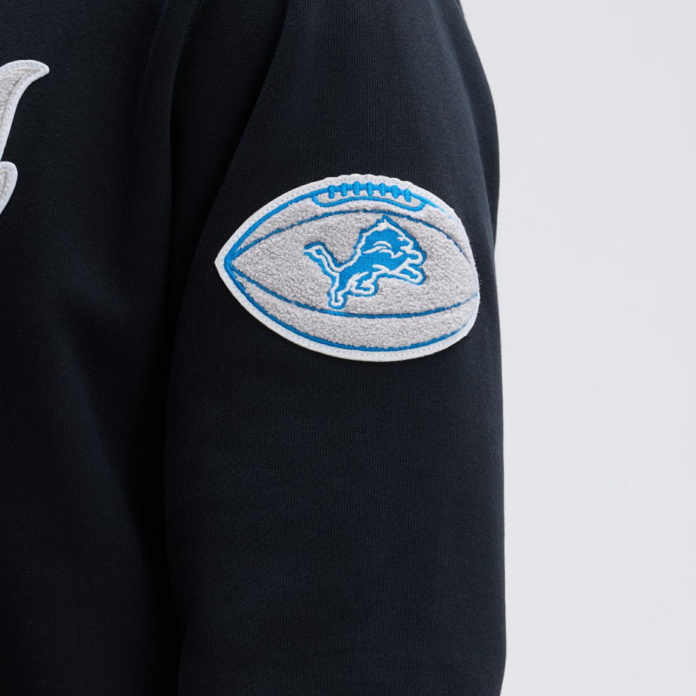 Detroit Lions IconicFleece Tipped Hoodie Black