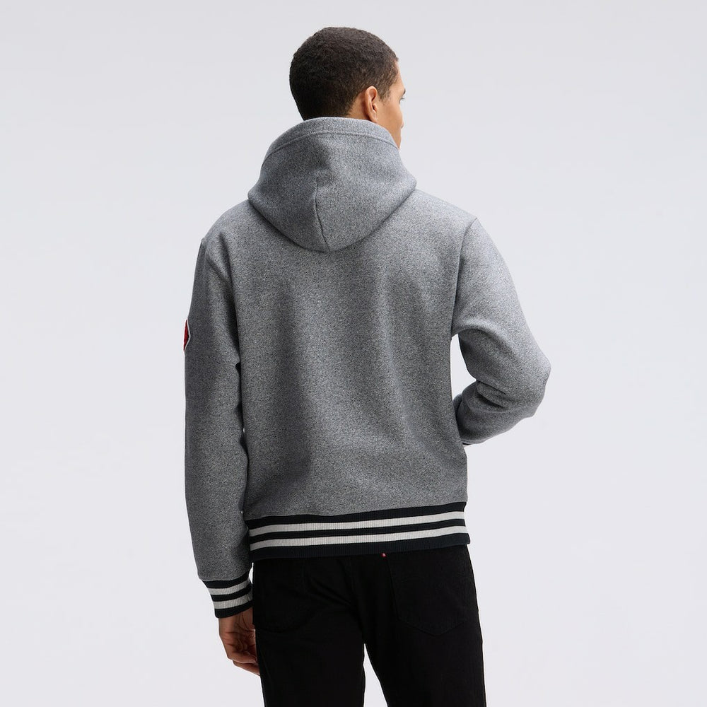 Kansas City Chiefs IconicFleece Tipped Hoodie Athletic Heather Gray