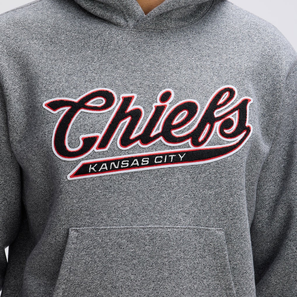 Kansas City Chiefs IconicFleece Tipped Hoodie Athletic Heather Gray