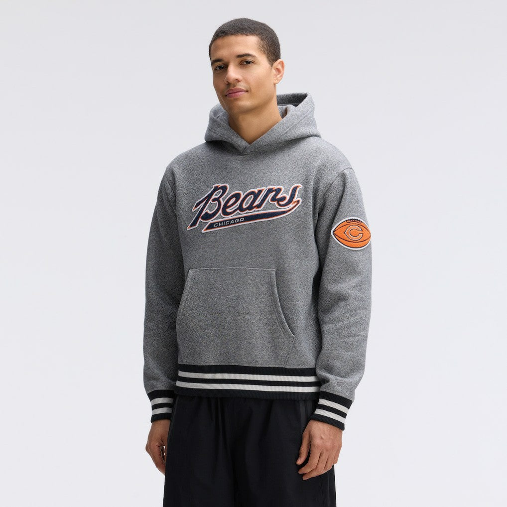 Chicago Bears IconicFleece Tipped Hoodie Athletic Heather Gray