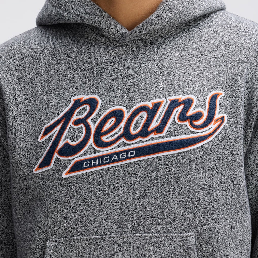 Chicago Bears IconicFleece Tipped Hoodie Athletic Heather Gray