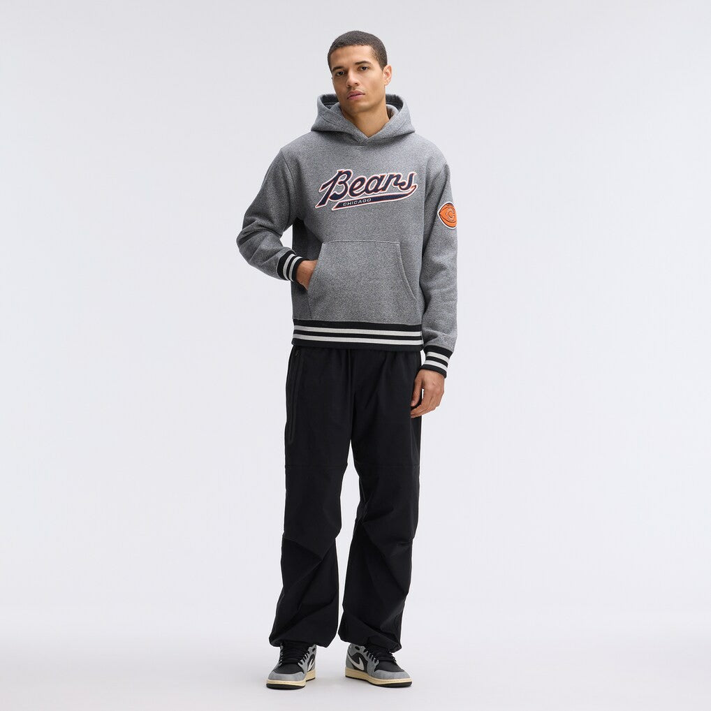 Chicago Bears IconicFleece Tipped Hoodie Athletic Heather Gray