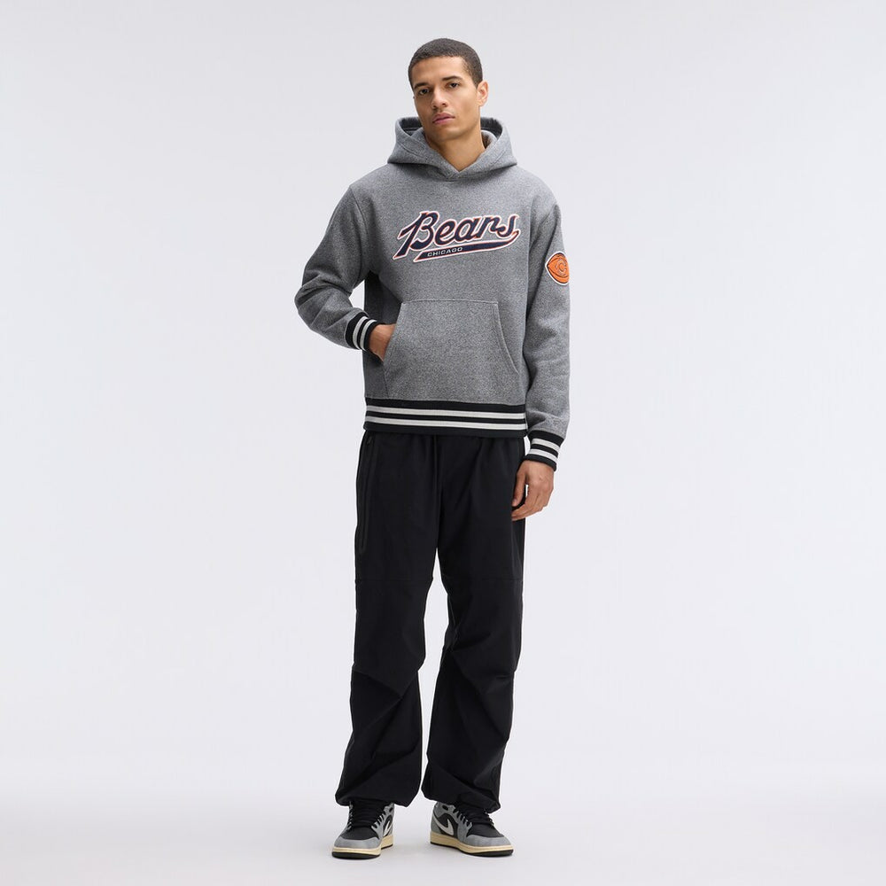 Chicago Bears IconicFleece Tipped Hoodie Athletic Heather Gray