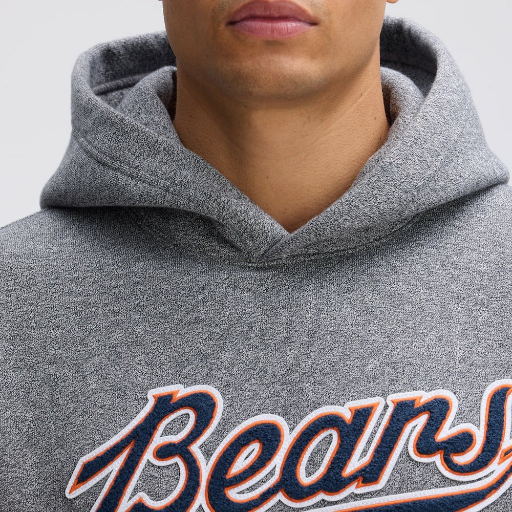 Chicago Bears IconicFleece Tipped Hoodie Athletic Heather Gray