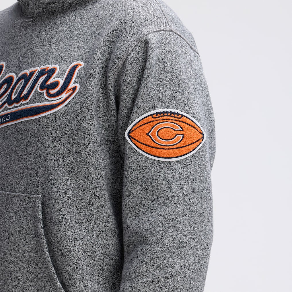 Chicago Bears IconicFleece Tipped Hoodie Athletic Heather Gray