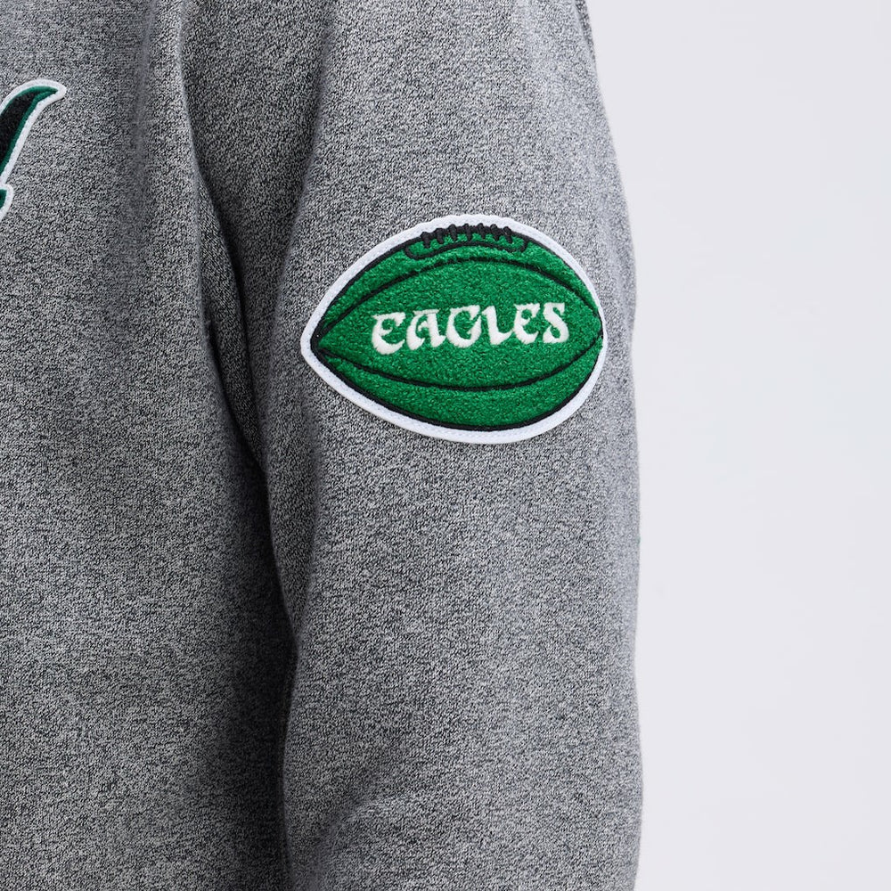 Philadelphia Eagles IconicFleece Tipped Hoodie Athletic Heather Gray