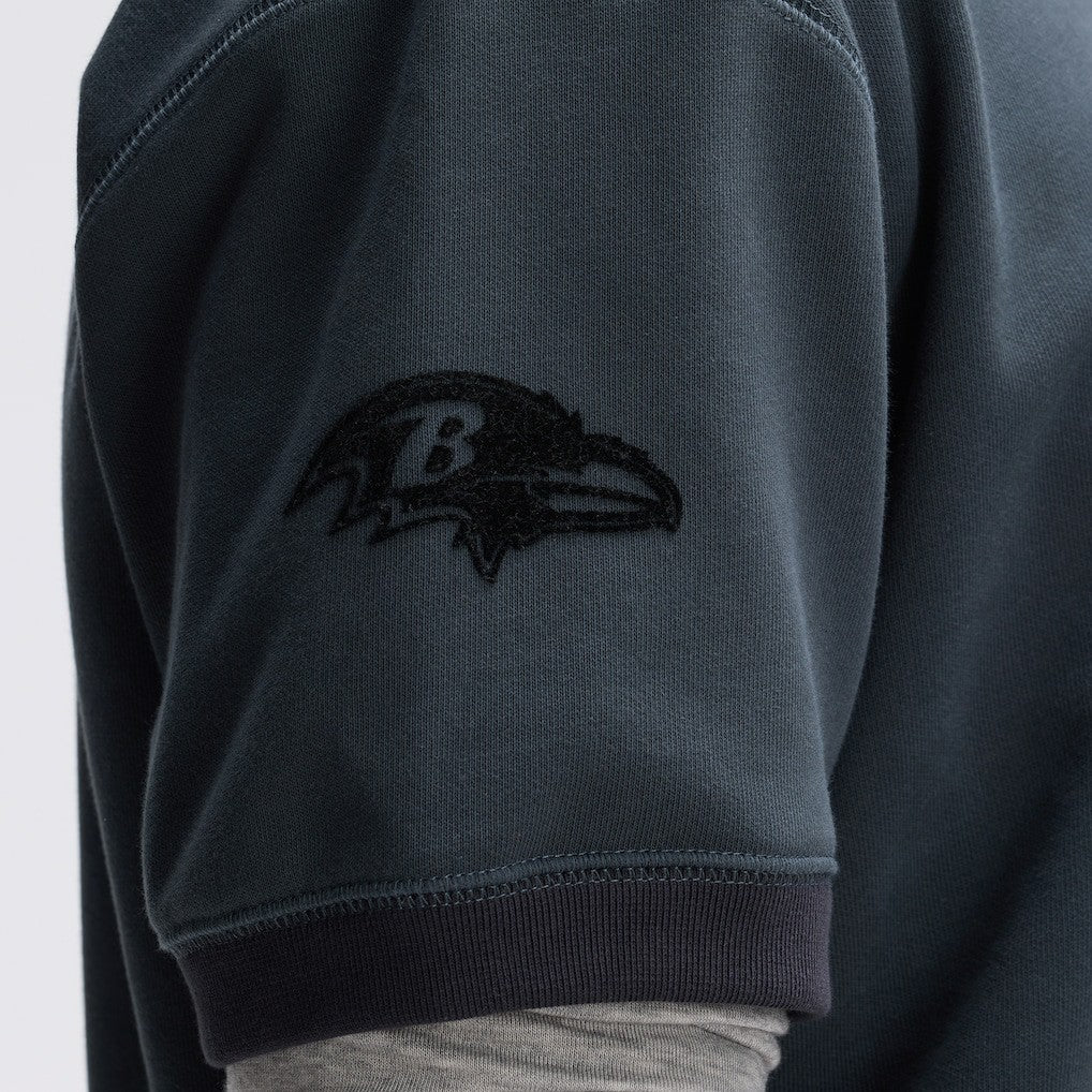 Baltimore Ravens IconicFleece Short Sleeve Sweatshirt Charcoal