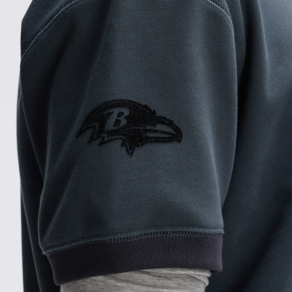 Baltimore Ravens IconicFleece Short Sleeve Sweatshirt Charcoal