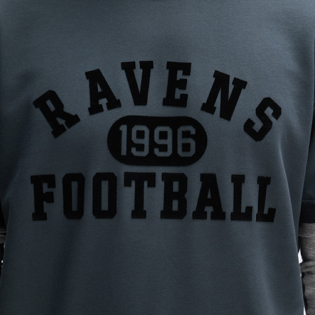 Baltimore Ravens IconicFleece Short Sleeve Sweatshirt Charcoal