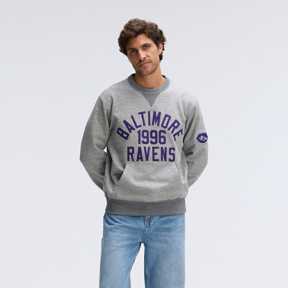 Baltimore Ravens IconicFleece Pocket Sweatshirt Heather Gray
